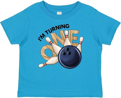 inktastic I'm Turning One- Bowling Ball and Pins First Birthday Baby T-Shirt in Kuwait
