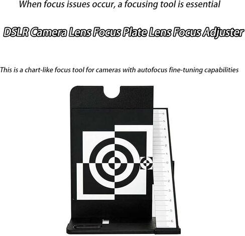 Camera Focus Adjustment Card, Lens Calibration Tool,with Built-in Bubble Level and 1/4"-20 Tripod Mount, for DSLR Cameras/Photographers in Kuwait
