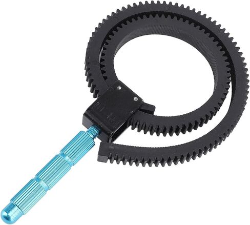 Professional DSLR Camera Follow Focus, Adjustable Focus Gear for 49-82mm Lens, Black Aluminum Alloy & Rubber, 0.8 Module 360mm Long, Suitable for Most Camcorders in Kuwait