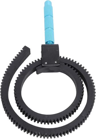 Professional DSLR Camera Follow Focus, Adjustable Focus Gear for 49-82mm Lens, Black Aluminum Alloy & Rubber, 0.8 Module 360mm Long, Suitable for Most Camcorders in Kuwait