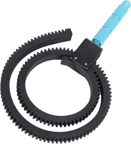 Professional DSLR Camera Follow Focus, Adjustable Focus Gear for 49-82mm Lens, Black Aluminum Alloy & Rubber, 0.8 Module 360mm Long, Suitable for Most Camcorders in Kuwait