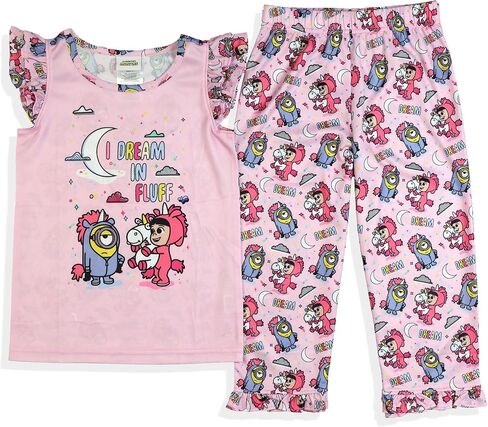 INTIMO Minions Pajamas Toddler Girl's I Dream In Fluff Ruffled Sleep Set in Kuwait