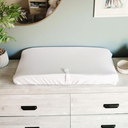 Baby Changing Pad Cover 2-Pack for Boys, Girls (Moonlit White) - Premium Fitted Sheets Baby Diaper Changing Table Cover - Buttery Soft Cotton Blend in Kuwait
