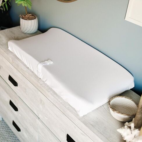 Baby Changing Pad Cover 2-Pack for Boys, Girls (Moonlit White) - Premium Fitted Sheets Baby Diaper Changing Table Cover - Buttery Soft Cotton Blend in Kuwait