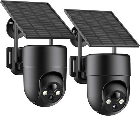ELYSOO Solar Security Camera Wireless Outdoor, 2K Color Night Vision, 360°View Outdoor Camera Wireless, Instant Alerts, Remote, 2.4GHz Wi-Fi, 4pack in Kuwait