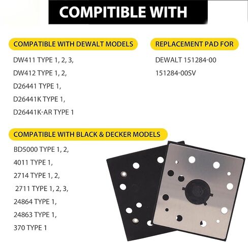 1/4 Sheet Sander Backing Pad for 151284-00 151284-00SV DW411 D26441 DW412 in Kuwait
