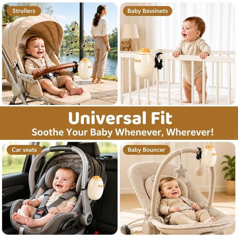 Baby Stroller Rocker with Adjustable Vibration Levels,11 Calming Melodies,Hands Free Shaker Rechargeable,Portable Crib Sleep Soother for Most Stroller,Car Seats & Baby Gear in Kuwait