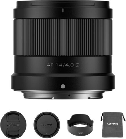 VILTROX AF 28mm F4.5 Z Mount Full-Frame Lens for Nikon, Autofocus Wide-Angle Pancake Lens for Z5 Z6 Z6II Z7 Z7II Z8 Z9 Zf Zfc Z30 Z50 in Kuwait