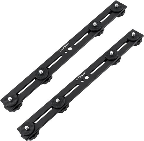 UTEBIT Long Dual Speedlite Tripod Mount Bracket Extension Bar | 11 inch Tripod Mount with 1/4'' Hot Shoe, Straight Flash Mount 1/4-3/8 Thread Hole Flash Bracket for LED Light,DSLR Camera in Kuwait