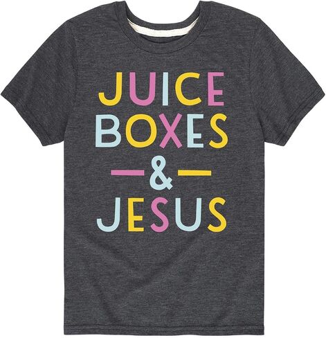 Solid Light - Juice Boxes and Jesus - Toddler Short Sleeve T-Shirt in Kuwait