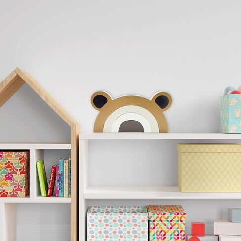 AWISBI Wooden Bear Rainbow Bridge Decoration Kids Room Decor | Woodland Decor, Baby Bear Nursery Decor, Nursery Room Shelf Decor in Kuwait