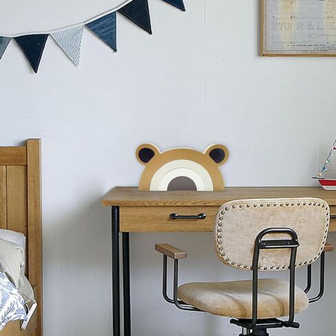 AWISBI Wooden Bear Rainbow Bridge Decoration Kids Room Decor | Woodland Decor, Baby Bear Nursery Decor, Nursery Room Shelf Decor in Kuwait