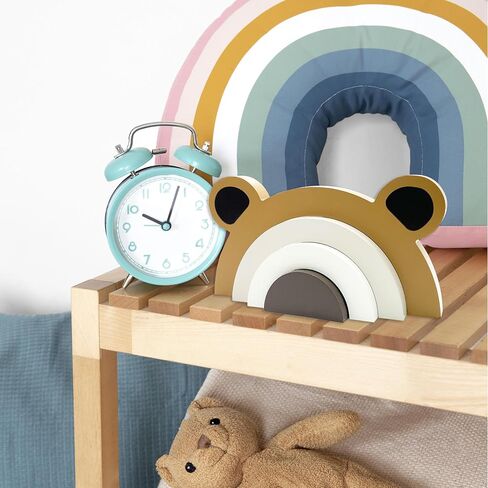 AWISBI Wooden Bear Rainbow Bridge Decoration Kids Room Decor | Woodland Decor, Baby Bear Nursery Decor, Nursery Room Shelf Decor in Kuwait