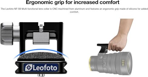 Leofoto NF-08 Lens Replacement Foot for Nikon Z 28-135mm f/4 PZ, Compatible Arca-Swiss,CNC Aluminum Lens Foot with QD Socket & Ergonomic Silicone Grip, Two Safety Stop in Kuwait