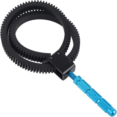 Follow Focus Belt, Premium Aluminum Alloy Adjustable Manual Focus Gear Belt with Stainless Steel Screw for DSLR Cameras and Camcorders 49mm to 82mm Lens Compatibility in Kuwait
