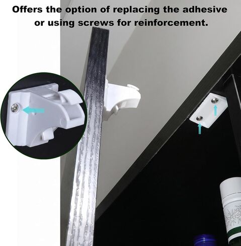 2 Pack Magnetic Cabinet Locks Baby Proofing Child Safety Drawer Latches. | Families with toddlers, Renter-friendly, Hidden from the outside, Includes spare adhesive for reinforcement, Cupboard in Kuwait
