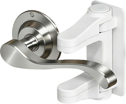 Child Proof Door Lever Lock 2 Pack Baby Proof Door Knob Locks Easy to Install no Tools Need or Drill in Kuwait