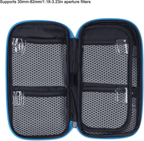 Large Capacity Camera Lens Filter Pouch, Multipurpose Shock Filter Carry Case for 30-82mm Filters with 9 Slots in Kuwait