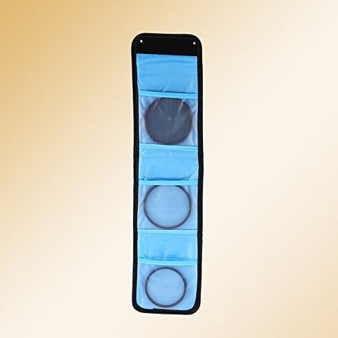 3 Slot Camera Filter Storage Bag, Weather Resistant Nylon Camera Filter Wallet, Holds Square or Round Filters up to 86mm Wide and 100mm Tall, Designed for A and P Series Filters, w in Kuwait