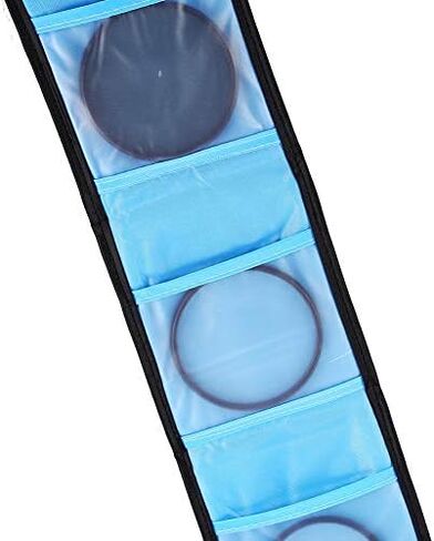 3 Slot Camera Filter Storage Bag, Weather Resistant Nylon Camera Filter Wallet, Holds Square or Round Filters up to 86mm Wide and 100mm Tall, Designed for A and P Series Filters, w in Kuwait