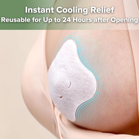 haakaa Hydrogel Nipple Pads with Lanolin, 8 PCS Individually Wrapped | Cooling hydrogel nipple pads with lanolin for soothing comfort during breastfeeding and pumping, breastfeeding essential in Kuwait