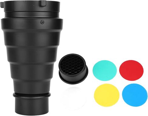 Professional Snoot Honeycomb Grid Light Beam Tube Bowens Mount Studio Strobe Flash Accessory Photography Lighting Equipment Conical Shape Light Control Tool for Studio Photo in Kuwait