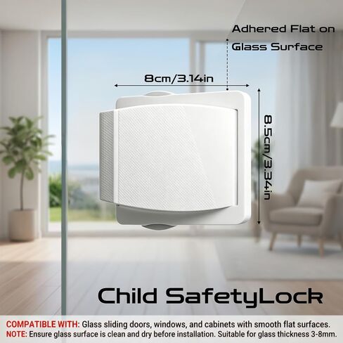 2 Pack Sliding Window Child Safety Lock, For Toddlers Ages 0-4, Home, Office, Patio, Balcony & Closet Use, Durable Security Lock For 0-4 Years Old Toddler Safety Protection in Kuwait