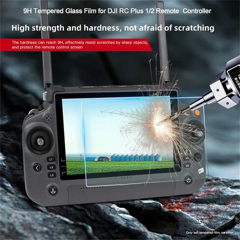 Matrice 4 RC Plus 2 Screen Protector, 2pcs HD Films for DJI Matrice 4T/4E/400 Drone RC Plus 2 Rmeote Control Accessories, 9H Hardness Tempered Glass, Scratch-proof Protection, 2.5D in Kuwait