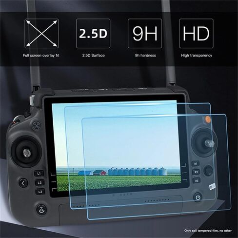 Matrice 4 RC Plus 2 Screen Protector, 2pcs HD Films for DJI Matrice 4T/4E/400 Drone RC Plus 2 Rmeote Control Accessories, 9H Hardness Tempered Glass, Scratch-proof Protection, 2.5D in Kuwait