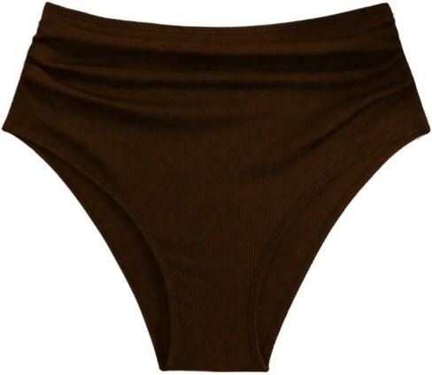 Bathing Suit Bottoms for Women Summer Ribbed High Waist Shorts in Kuwait