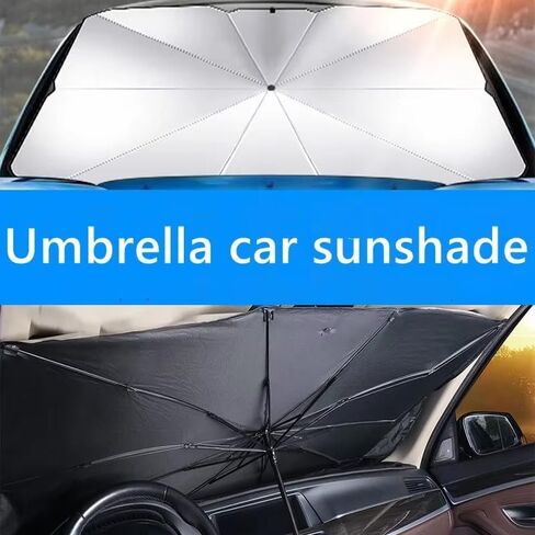 Sunshade Umbrella for Rivian R1T | Foldable umbrella design blocks sunlight and heat keeping vehicle interior cool in Kuwait