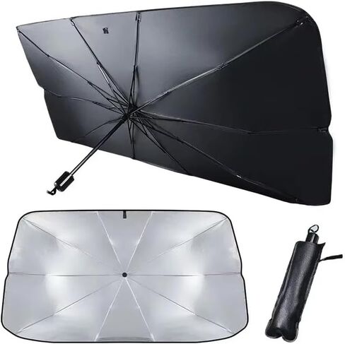Sunshade Umbrella for Hyunda Kona Venue | Foldable umbrella design blocks sunlight and heat keeping vehicle interior cool in Kuwait