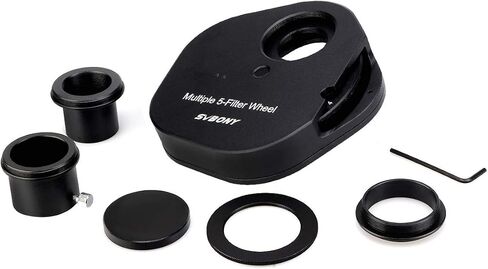 SVBONY SV133 1.25 inches Multiple 5-Position Filter Wheel, UHC & Moon Filter, CPL & 5 Color Filters Kit in Kuwait