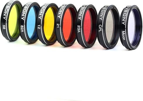 SVBONY SV133 1.25 inches Multiple 5-Position Filter Wheel, UHC & Moon Filter, CPL & 5 Color Filters Kit in Kuwait