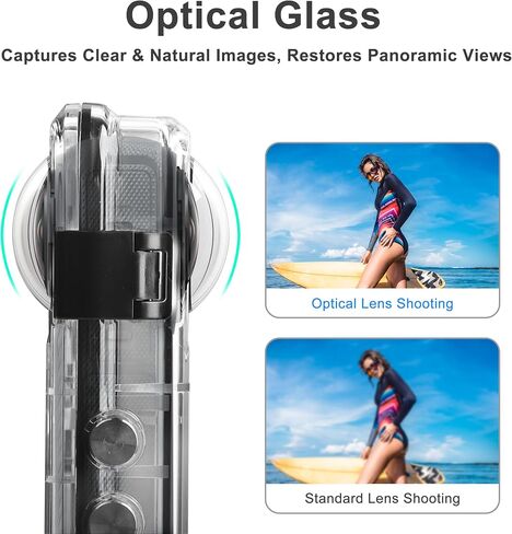 OKFUN Waterproof Case for Insta 360X4,40M/131FT Protective Underwater Dive Housing PC Shell Photography Shell with Bracket for Insta 360 x4 Action Camera Accessorie Kits in Kuwait