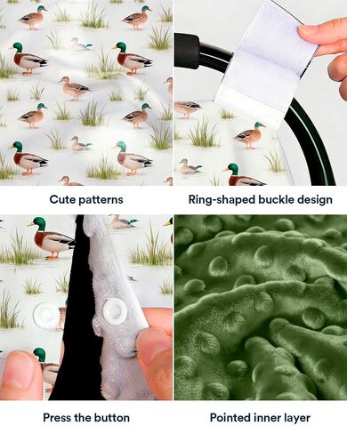 Mallard Duck Car Seat Cover - Minky Infant Car Seat Canopy with Peekaboo Opening, Multi-Use Nursing Cover & Stroller Blanket, 27.5 x 39 Inch for Newborn Baby Boy Girl in Kuwait