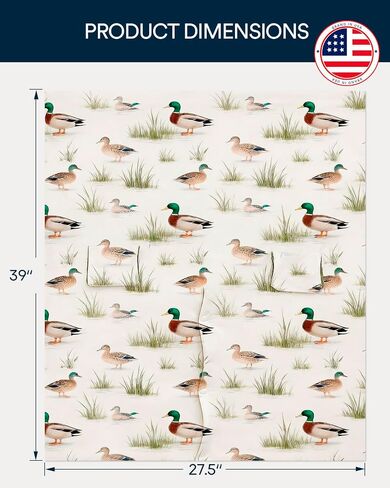 Mallard Duck Car Seat Cover - Minky Infant Car Seat Canopy with Peekaboo Opening, Multi-Use Nursing Cover & Stroller Blanket, 27.5 x 39 Inch for Newborn Baby Boy Girl in Kuwait