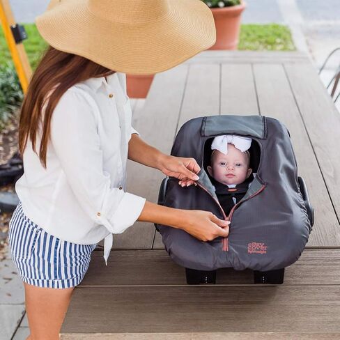 CozyBaby Combo Pack with Mesh Sun and Bug Cover and Lightweight Spring or Summer Cozy Cover with Elasticized Edge, Pink Grapefruit in Kuwait