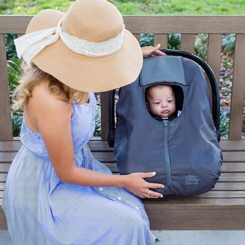 CozyBaby Combo Pack with Mesh Sun and Bug Cover and Lightweight Spring or Summer Cozy Cover with Elasticized Edge, Pink Grapefruit in Kuwait