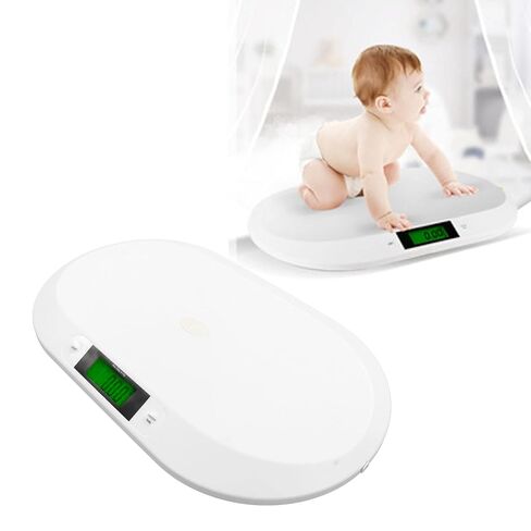 FTVOGUE Digital Baby Scale, Accurate Multifunctional Weight Monitor with Hold Tare LCD Height Measure for Newborn Toddlers Home Plastic 55 x 32 x 3.5cm 1 Pack in Kuwait
