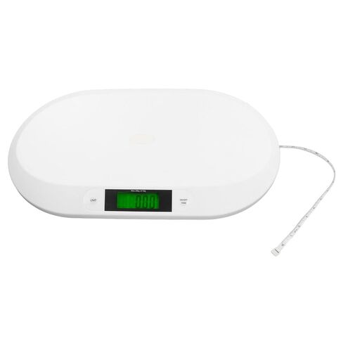 FTVOGUE Digital Baby Scale, Accurate Multifunctional Weight Monitor with Hold Tare LCD Height Measure for Newborn Toddlers Home Plastic 55 x 32 x 3.5cm 1 Pack in Kuwait