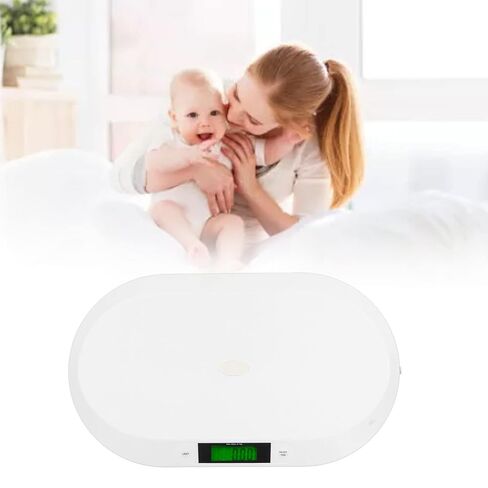 FTVOGUE Digital Baby Scale, Accurate Multifunctional Weight Monitor with Hold Tare LCD Height Measure for Newborn Toddlers Home Plastic 55 x 32 x 3.5cm 1 Pack in Kuwait