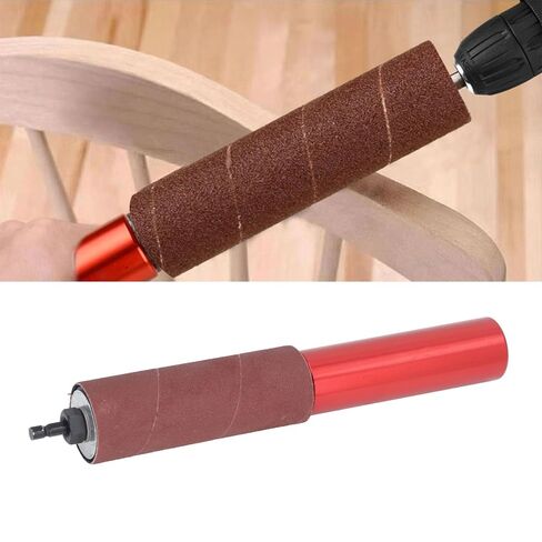 Fafeicy Spindle Sander Adapter, 1.5in Drill Press Sanding Drum with 120 Grit Sandpaper Sleeves, for Power Drill Woodworking and Material Removal in Kuwait