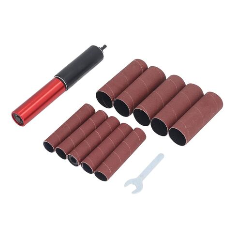 Fafeicy Spindle Sander Adapter, 1.5in Drill Press Sanding Drum with 120 Grit Sandpaper Sleeves, for Power Drill Woodworking and Material Removal in Kuwait