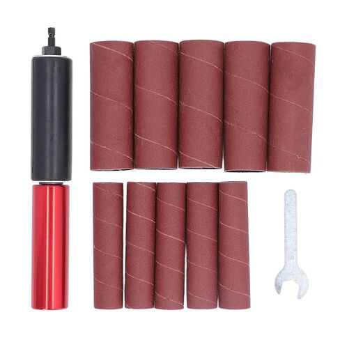 Fafeicy Spindle Sander Adapter, 1.5in Drill Press Sanding Drum with 120 Grit Sandpaper Sleeves, for Power Drill Woodworking and Material Removal in Kuwait