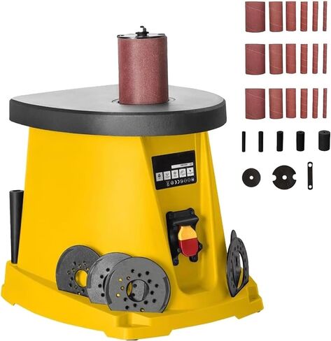 Electric Oscillating Spindle Sander, Desktop Sanding Machine with Sanding Sleeves and Sandpaper, for Woodworking in Kuwait