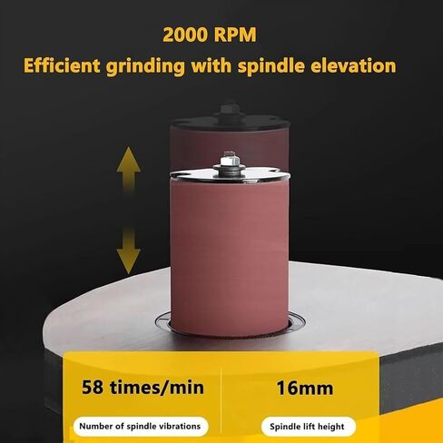 Electric Oscillating Spindle Sander, Desktop Sanding Machine with Sanding Sleeves and Sandpaper, for Woodworking in Kuwait