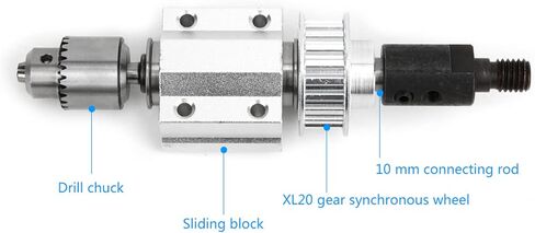 Fafeicy JTO Unpowered Spindle Assembly with M10 Chuck Key for Woodworking Cutting Tasks, Chucks with 3-4mm Clamping Range for DIY Enthusiasts in Kuwait