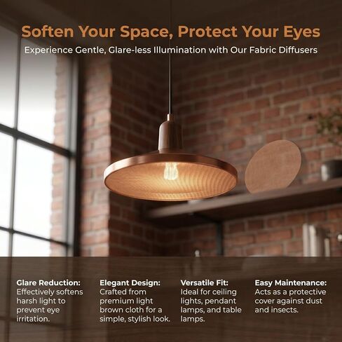 Homoyoyo 2 Pcs Round Lamp Shade Diffuser 6.29 in Ceiling Light Cover Anti-Glare Eye Protection Lampshade Fabric for Chandelier Table Lamp Desk Diy Lighting Accessories in Saudi Arabia