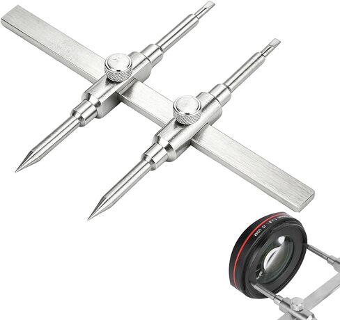 Agatige Camera Lens Spanner Wrench, Dual Tip Lens Repair Spanner Adjustable Stainless Steel Maintenance Wrench Repairing Opening Tool Set for Disassemble 10 to 130mm Lens in Kuwait